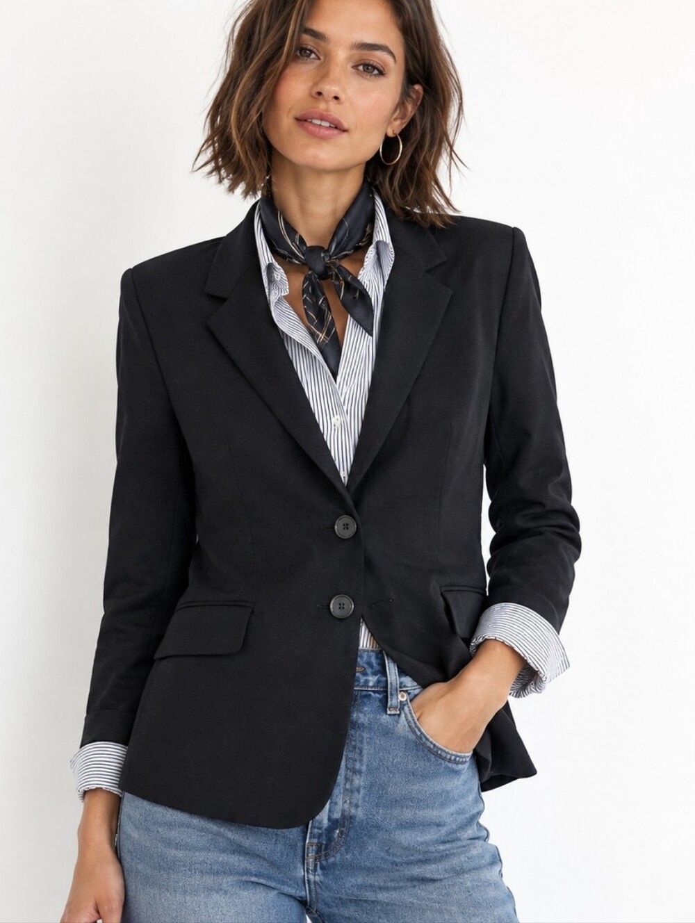 J. Crew Blazer Black Wool Lined Classic Woman